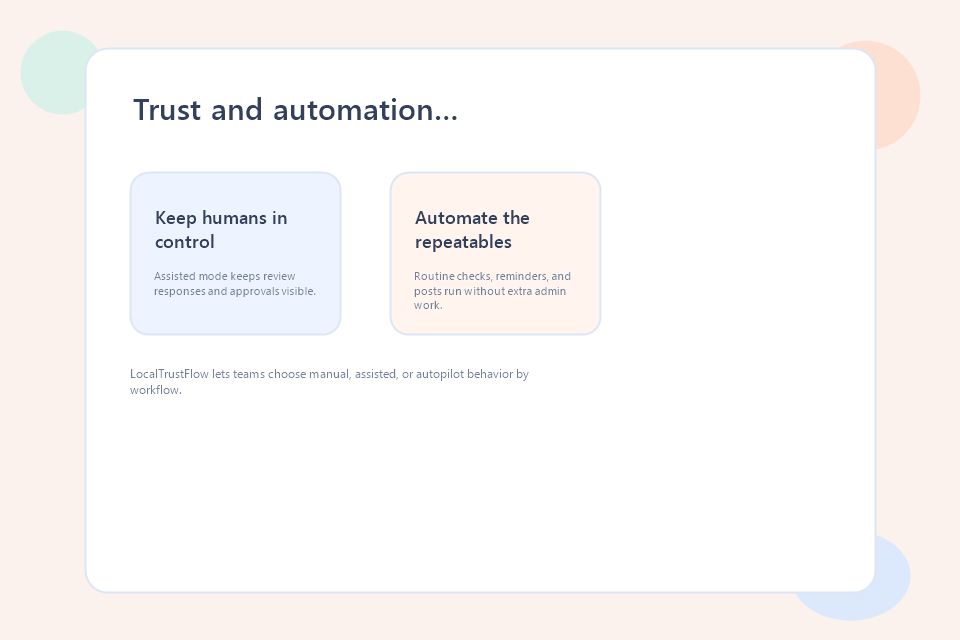Why customers choose LocalTrustFlow